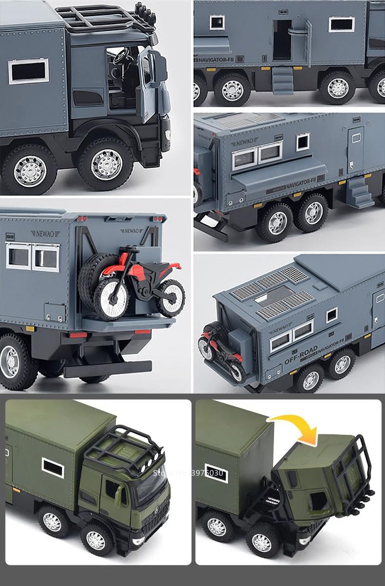 Magicwand® 1:24 Scale Die-Cast Nomadisen Navigator Monster Truck【Pack of 1】【Random Color】 with Openable Doors Working Headlights & Tail Lights - Image 3 thumbnail