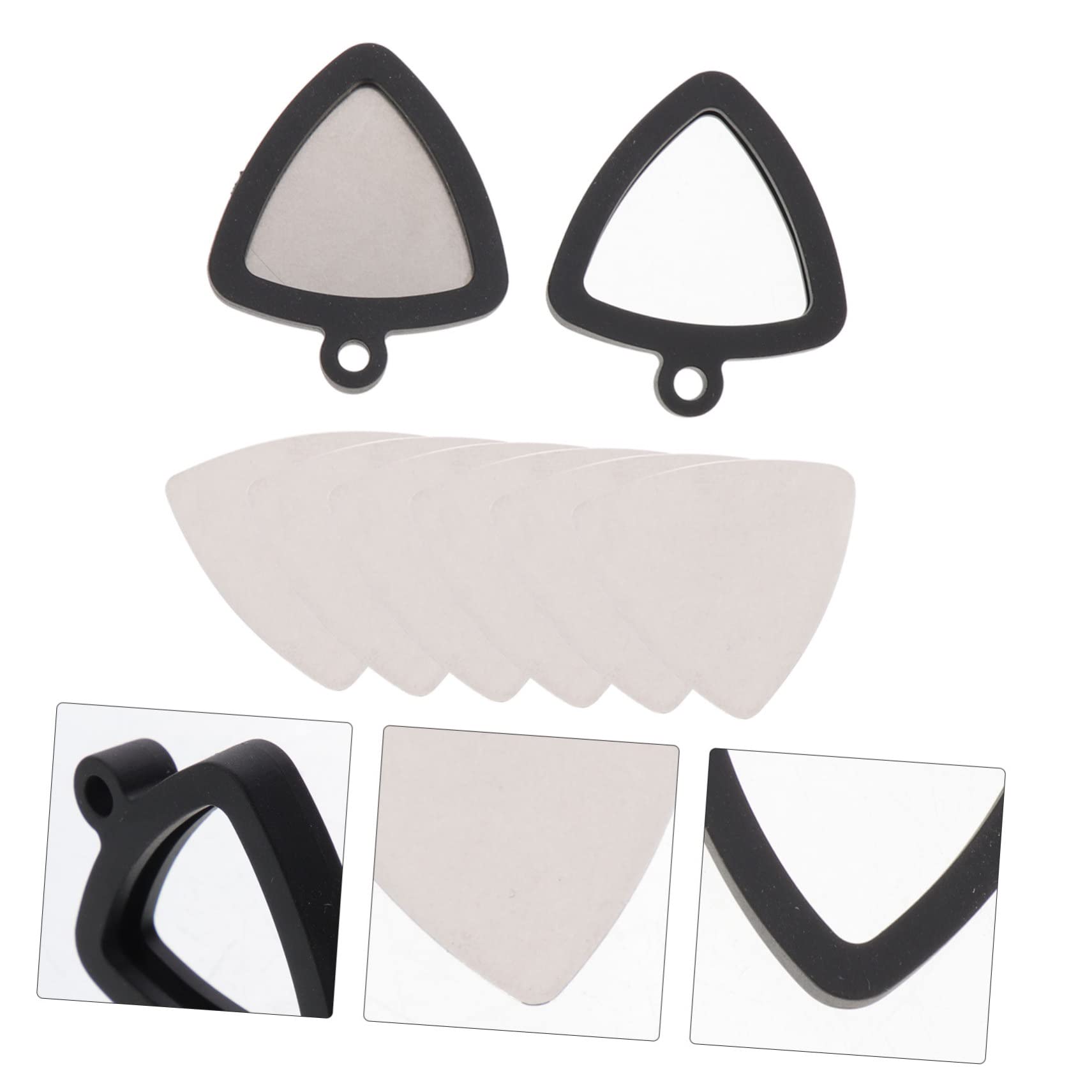 ibasenice 5sets Supporti Per Plettro Silicone Con Plettro Acciaio Inossidabile Accessori Per Chitarra Per Folk Elettrica e Acustica Pratico Per Musicisti