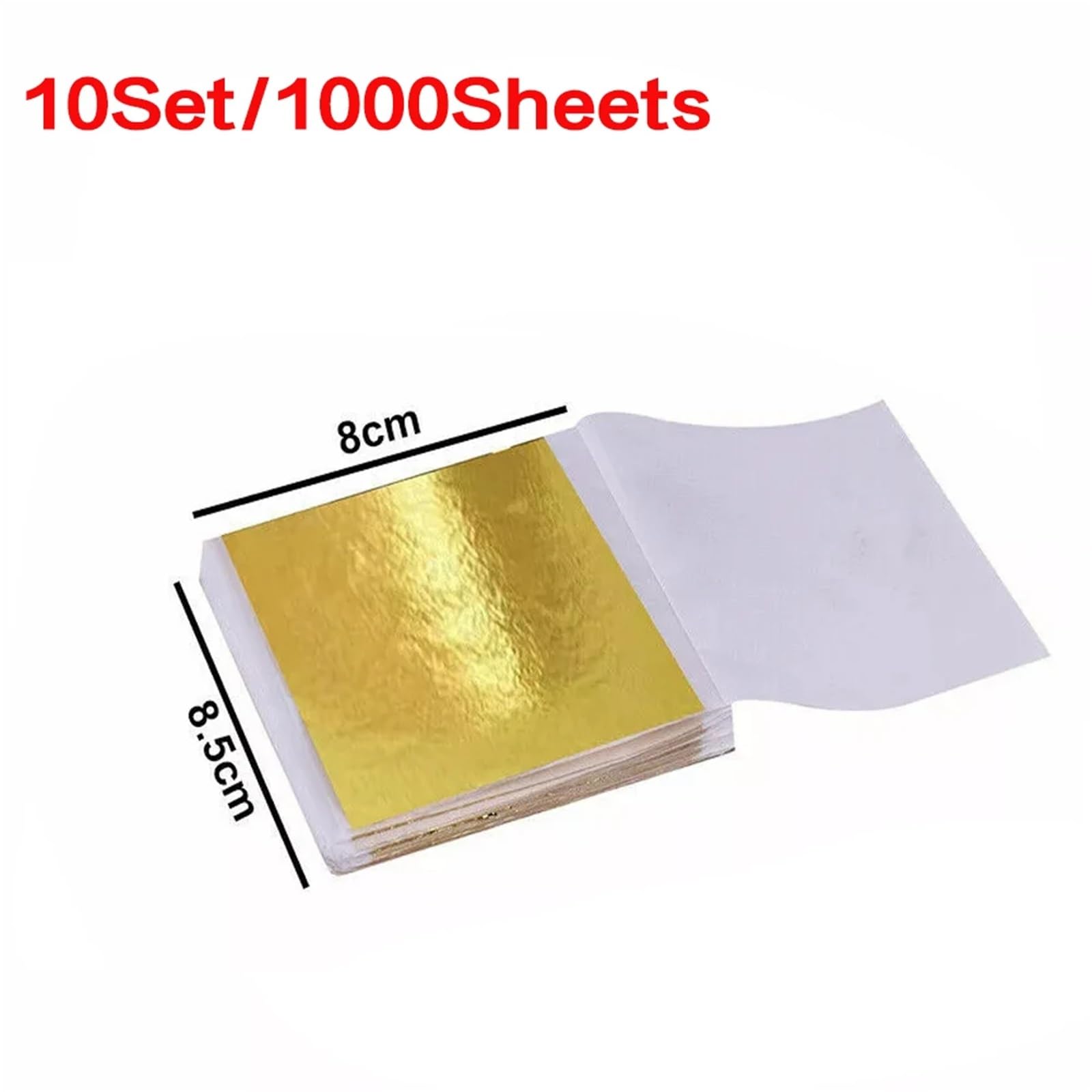 1000 hojas de lámina imitación pan oro, papel for manualidades, transferencia metálica, bricolaje, muebles antiguos, decoración interiores Para ArtesaníA De Dorado