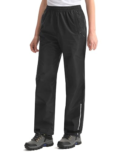 iCreek Women's Rain Pants Waterproof Lightweight Over Pants