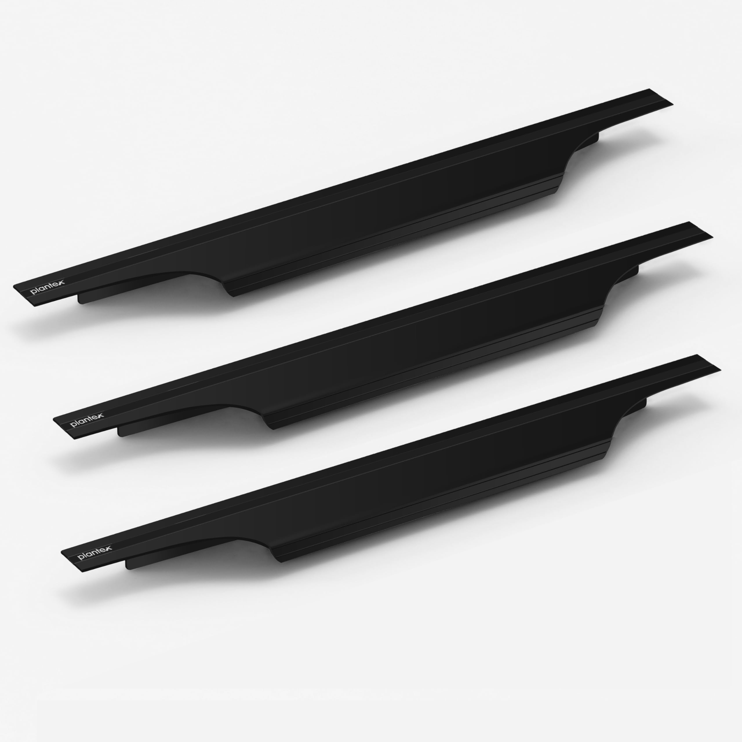 Plantex Profile Handles - Black Kitchen Drawer Pulls -18 Plantex Profile Handles - Black Kitchen Drawer Pulls -18