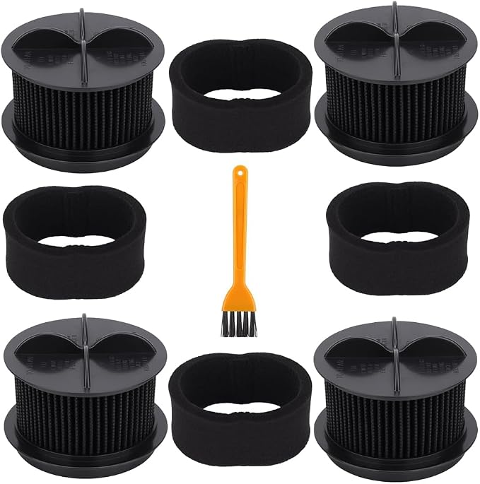 Replacement Filters Compatible with Bissell Style 9 10 12 Vacuum Cleaner - for Bissell PowerForce Bagless Cleaner - Replace Part # 2031085ES, 203108532065,2031183,32064 & 32065 (4+4 Foam & Filter)