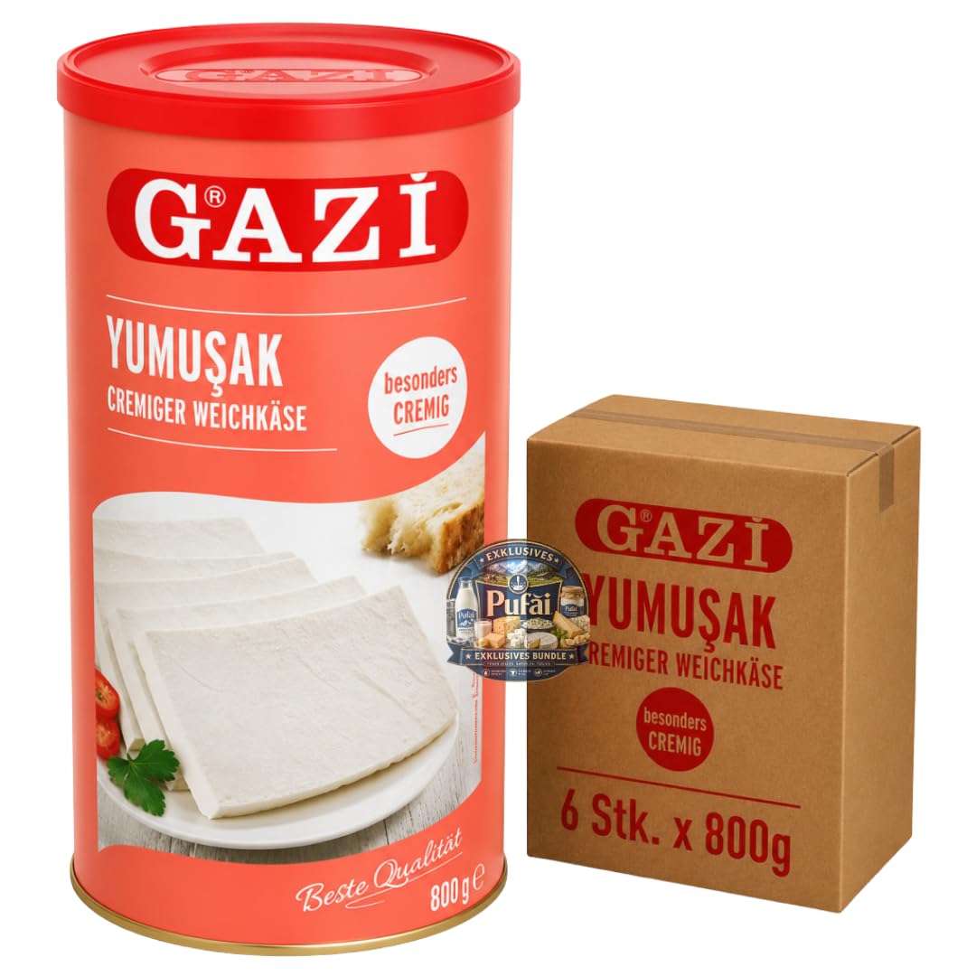 Cremiger Weichkäse – Milder Käse für Brot & Küche, 800g, 6 Stück