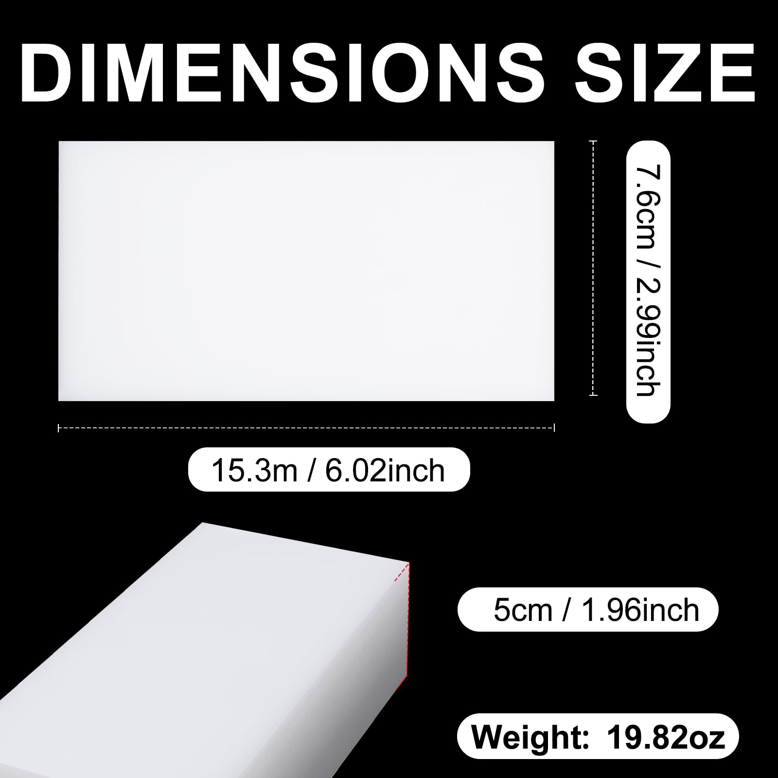 UHMWPE - Bloque de rosca de polietileno de peso molecular ultra alto para ingeniería, pisos, bricolaje, bloques de nailon, barra sólida rectangular de plástico para mecanizar mejoras del hogar