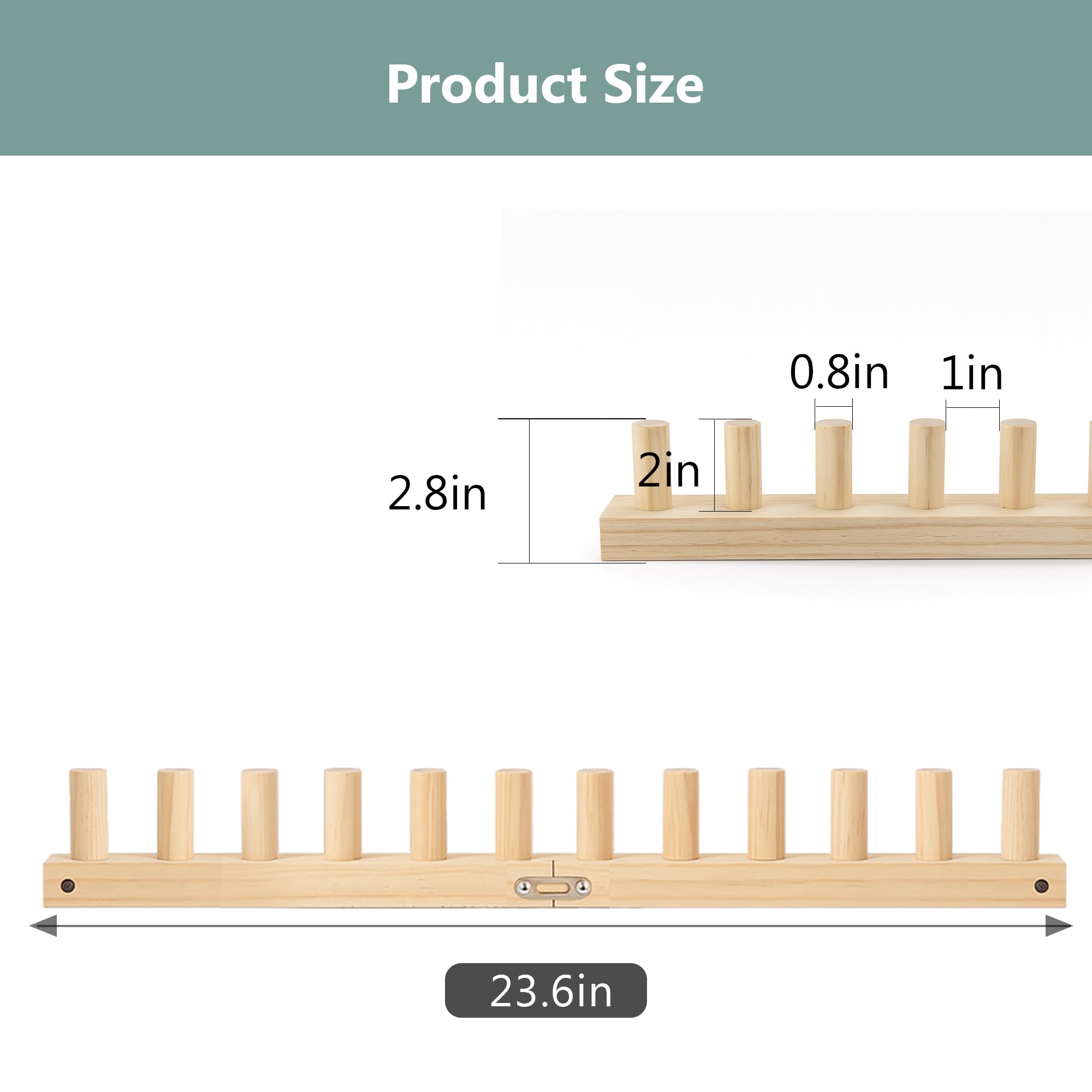 mellobello Métier à tisser à tricoter pour couvertures épaisses et épaisses - Taille réglable - Pour débutants - 60 cm