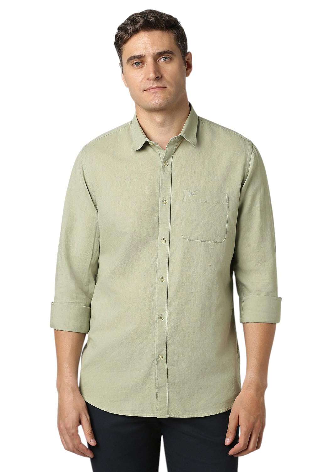 peter england Men's Solid Linen Blend Shirt | Casual Wear | Full Sleeves-picture-10