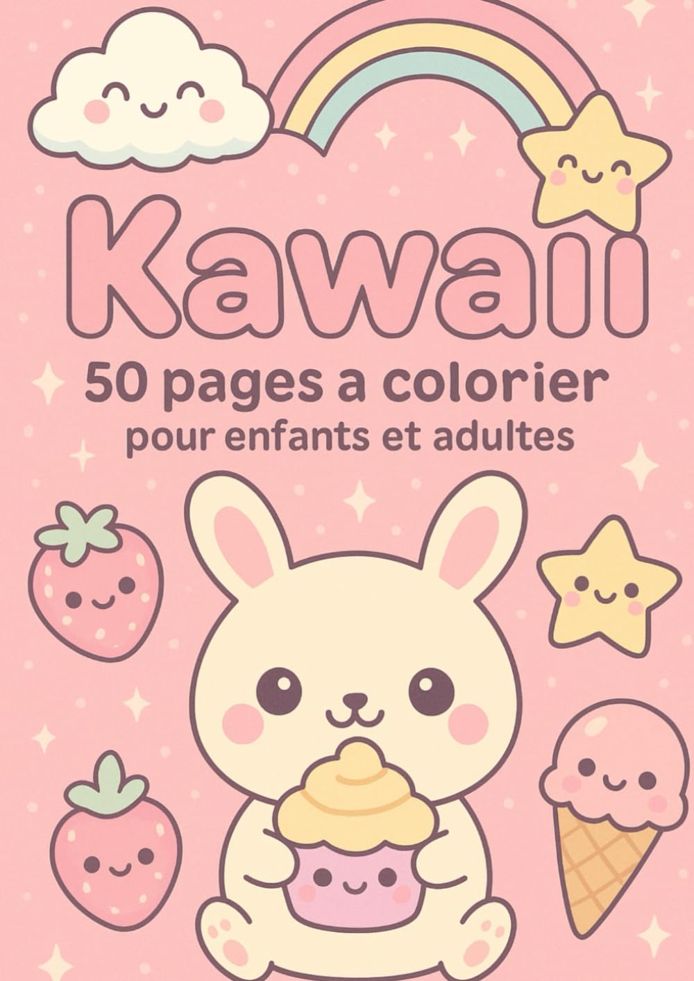 Kawaii 50 pages à colorier pour enfants et adultes