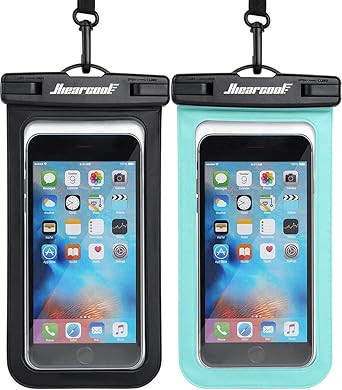 Hiearcool Waterproof Phone Pouch, Waterproof Phone Case for iPhone 17 16 15 14 13 Pro Max, IPX8 Cellphone Dry Bag Beach Cruise Ship Essentials 2Pack-8.3"