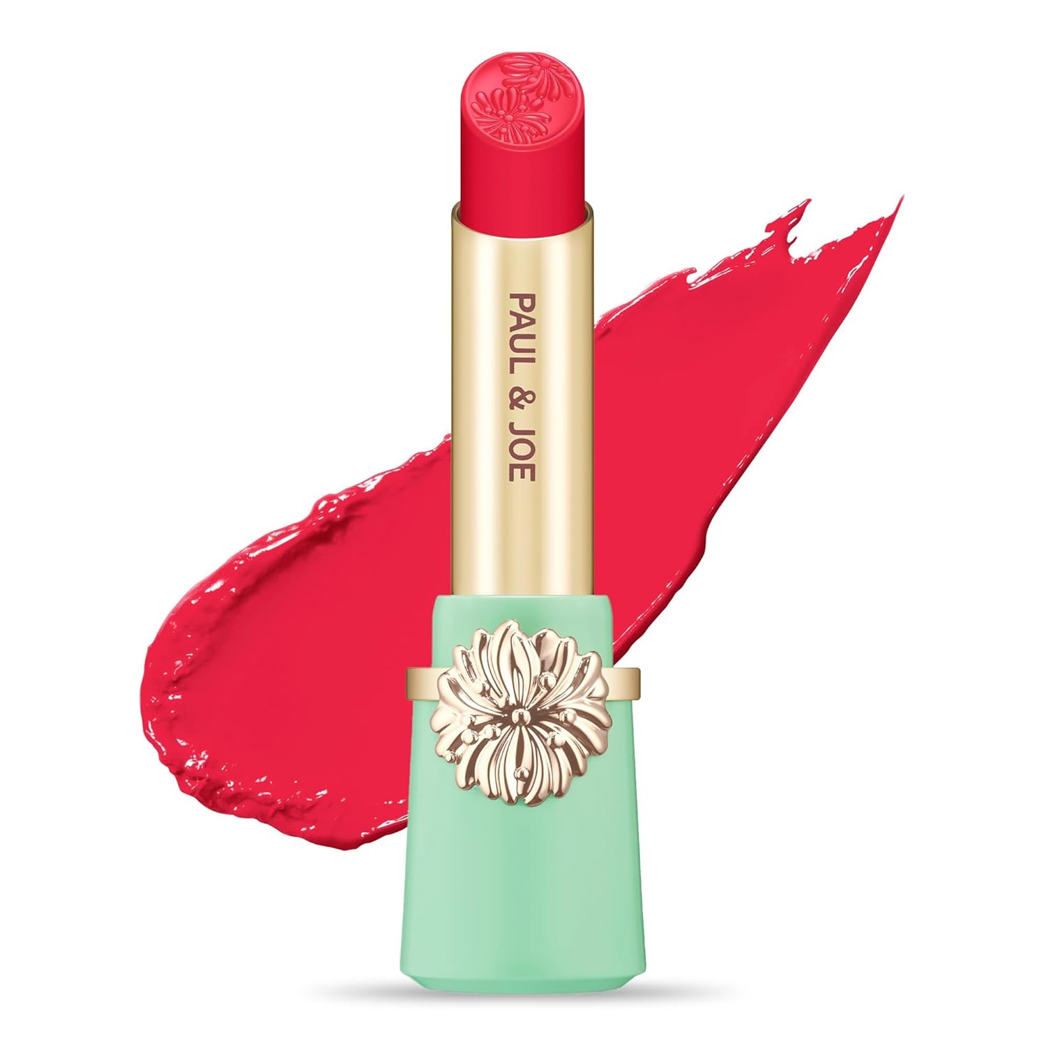 Paul & Joe Moisturizing Lipstick Refill Only, Case Sold Separately, Long Lasting Lipstick for Highly-Pigmented Lip Color, 02 Tulip Petals - Sweet and Heart-racing Tulip Pink Lip Stick, 0.10 oz