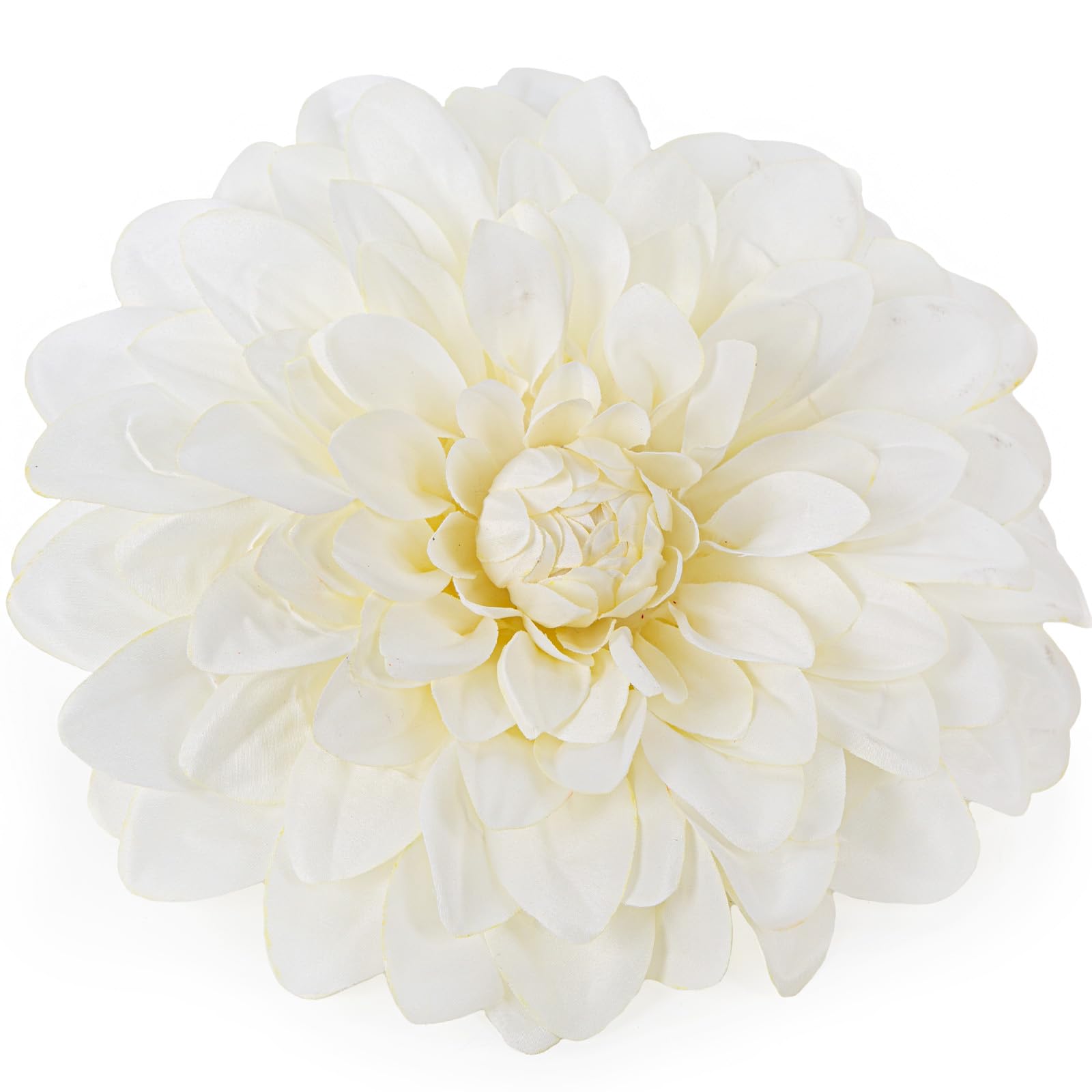 Grande fleur artificielle dahlia blanc 35cm pour décoration murale suspendue élégante