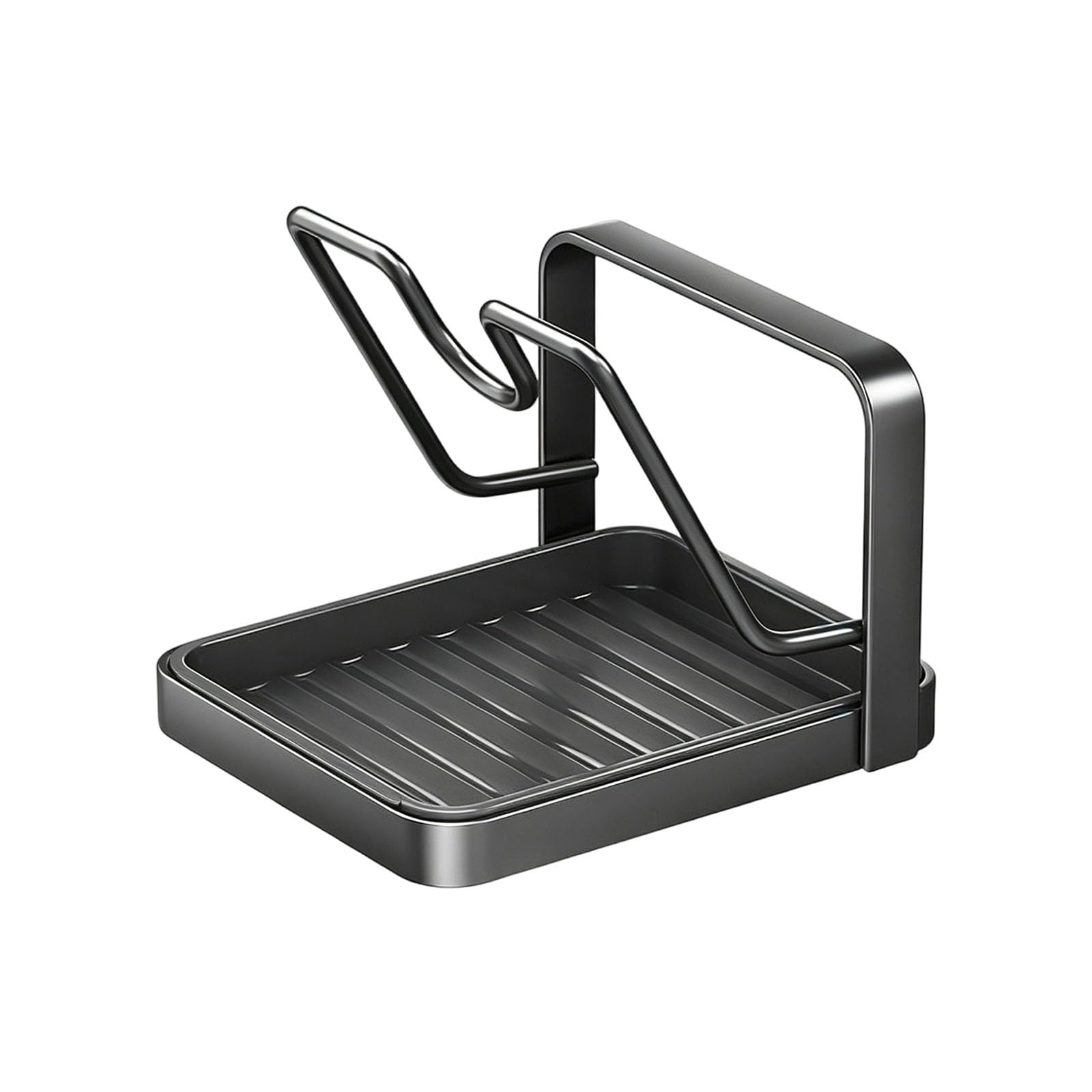 ZBIianxer Stainless Steel Pots Lid Holder with Drainage Grooves Vertical Space Saving Design for Kitchen Countertop Organizers Space Saving Pots Lid Rack
