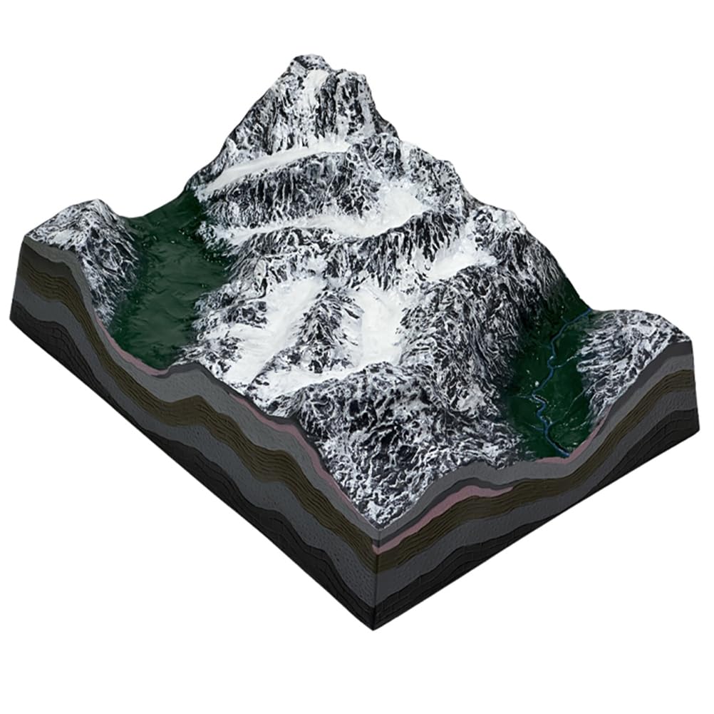 YRQMGSF Educational Geology Teaching Model - Snowy Mountain Structural Model - for Junior High School Geography Teaching Tool