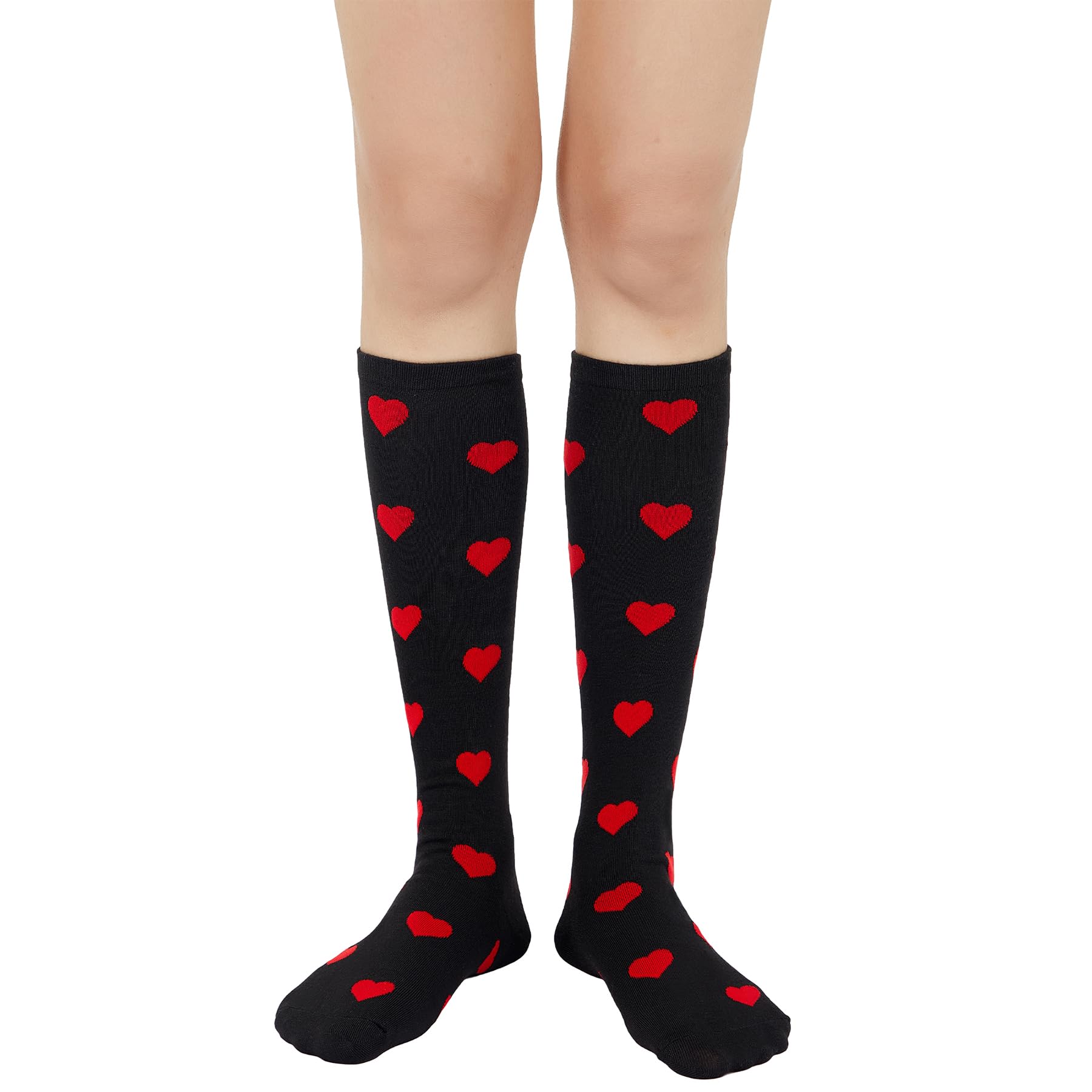 Zando Knee High Socks for Women Striped Athletic Long Tall Tube Socks Outdoor Sports Casual Thigh High Stockings
