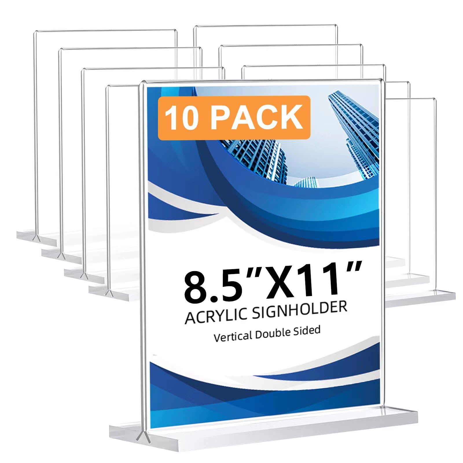 Acrylic Sign Holders - 12 Pack for Displays -15 Acrylic Sign Holders - 12 Pack for Displays -15