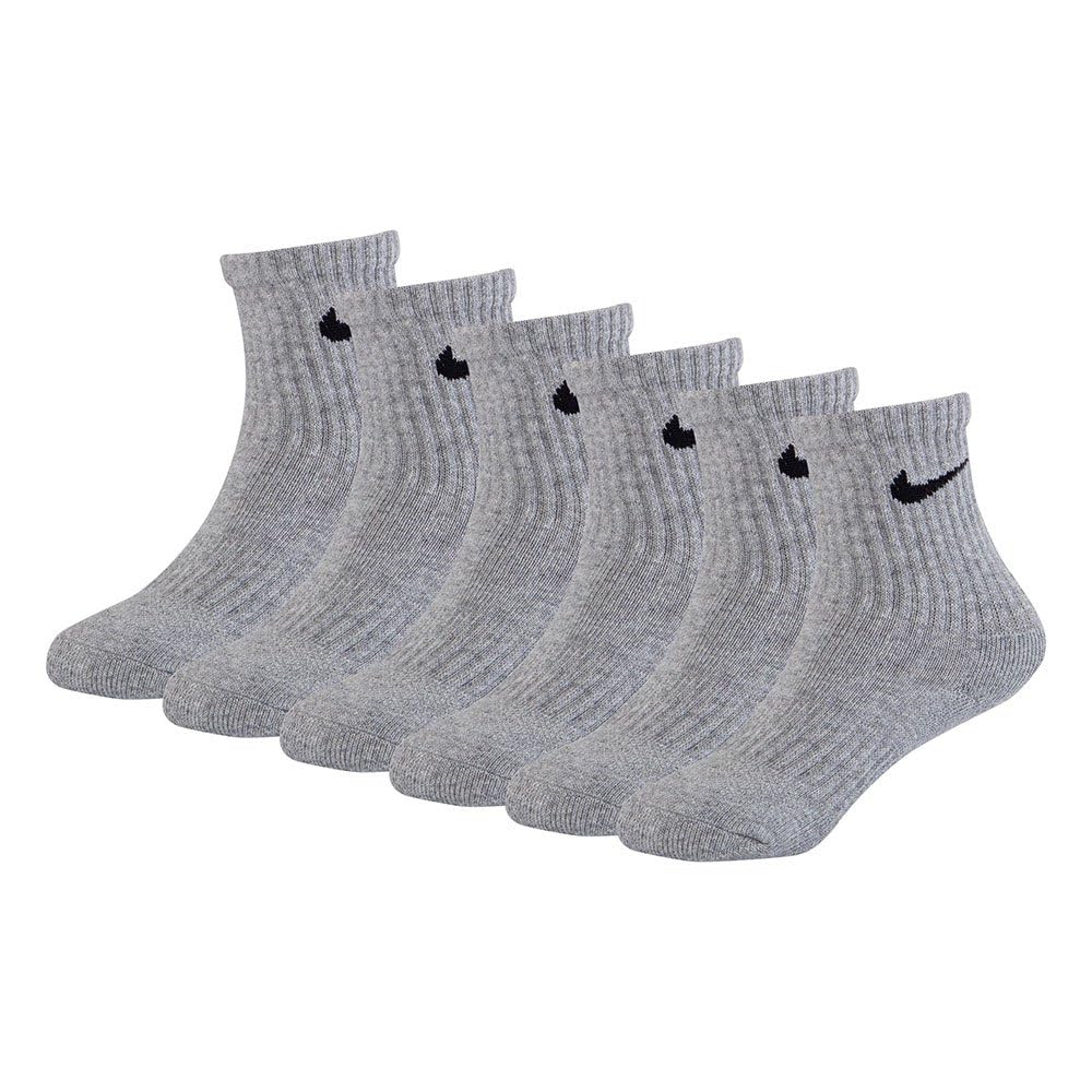Nike Unisex Grey Kids Rn0019 Short Socks 6 Pairs Eu 23 1/2-27, One Size