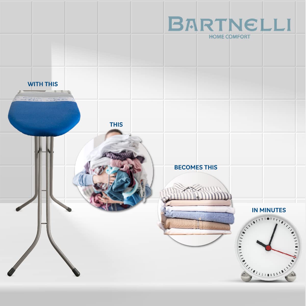 Bartnelli Ironing Board - Heavy Duty & Adjustable -7 Bartnelli Ironing Board - Heavy Duty & Adjustable -7