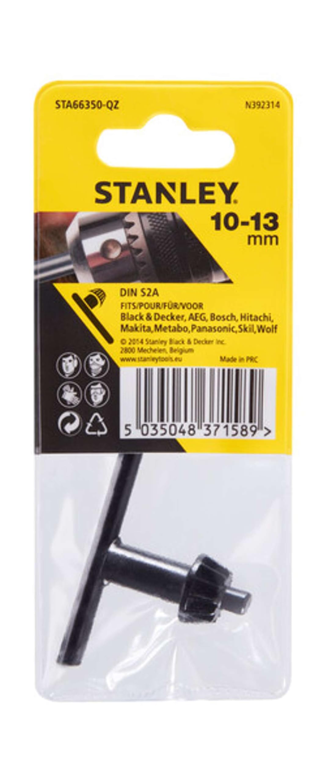 Image secondaire de STANLEY STA66350-QZ Llave portabrocas ø 10-13 mm, Noir