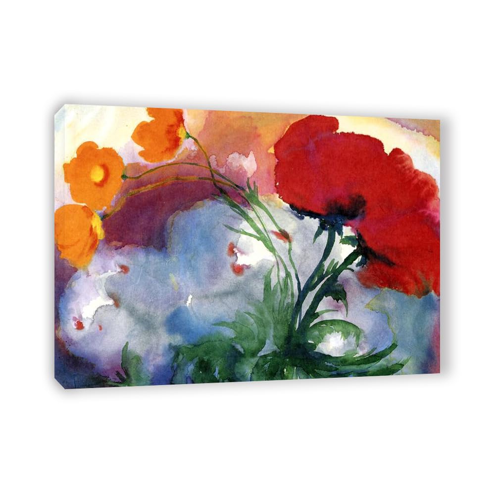 LZ6J8C9 Emil Nolde《Flowers》Famous Canvas Paintings Reproductions.(50x70cm(19.7x27.5in)/inner frame)