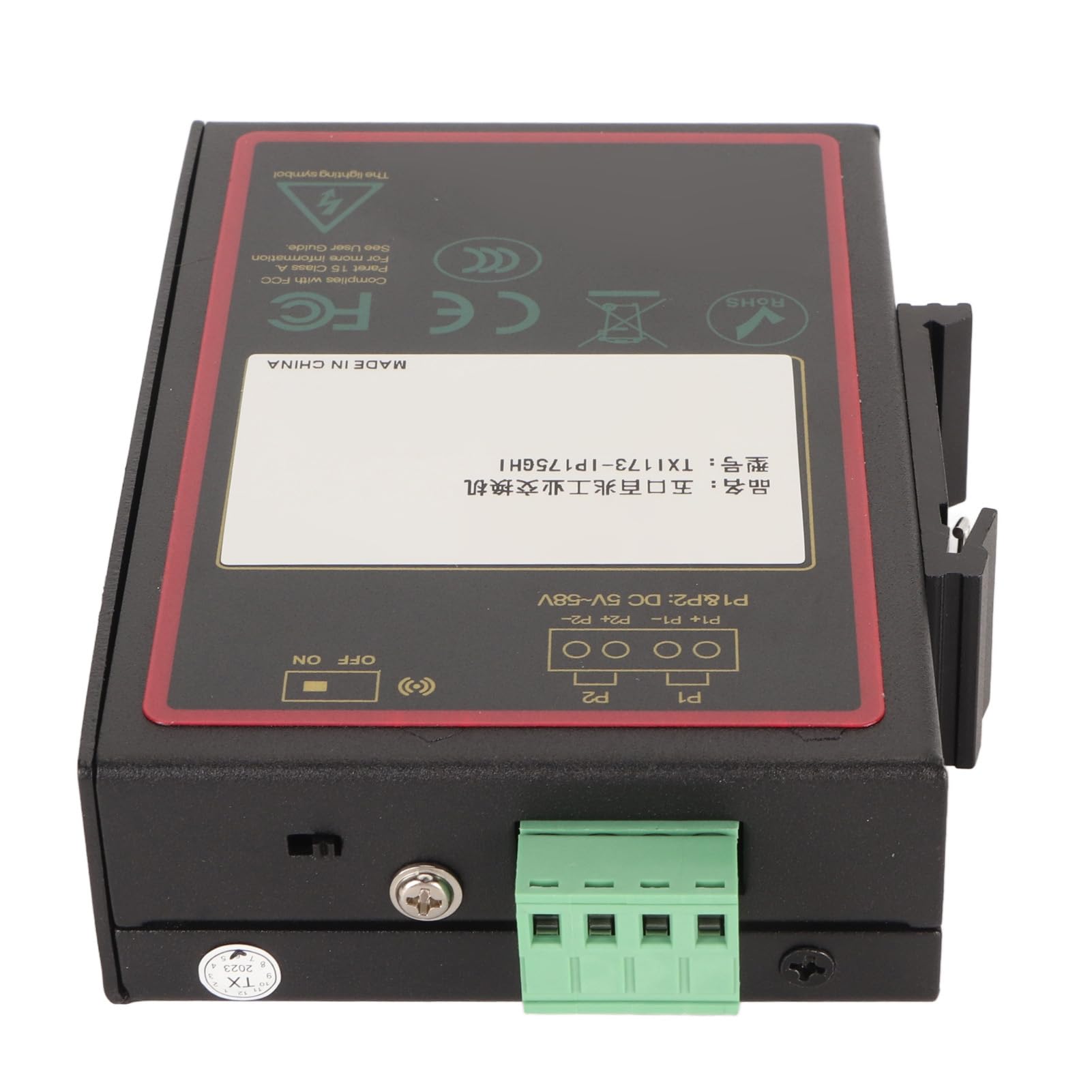 ASHATA Switch Ethernet Industriale a 5 Porte, Non Gestito, Montaggio su
