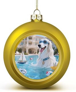 Afghan Real Elegance Christmas Balls Ornaments for Xmas Christmas Tree -Golden Shatterproof Xmas Tree Decorations Hanging Ball for Holiday Wedding Party Decoration