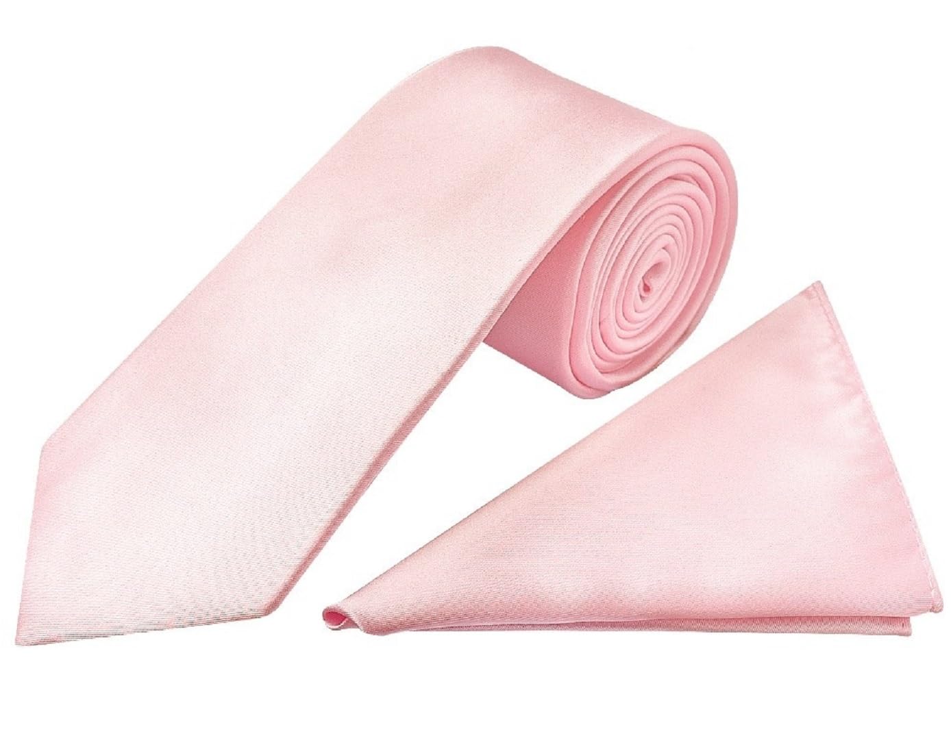 zitti Men's Baby Pink Italian Silk Tie & Pocket Square Set – 2.75" Width Necktie with 10x10 Matching Handkerchief – Formal Business Elegant Two-Piece Set-picture-48
