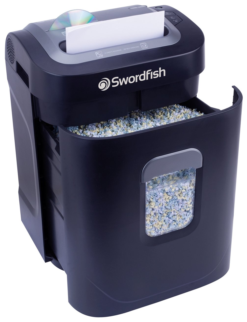 Swordfish1200XXCD 12 Sheet Micro Cut High Security Paper/Document Shredder ref: 40237