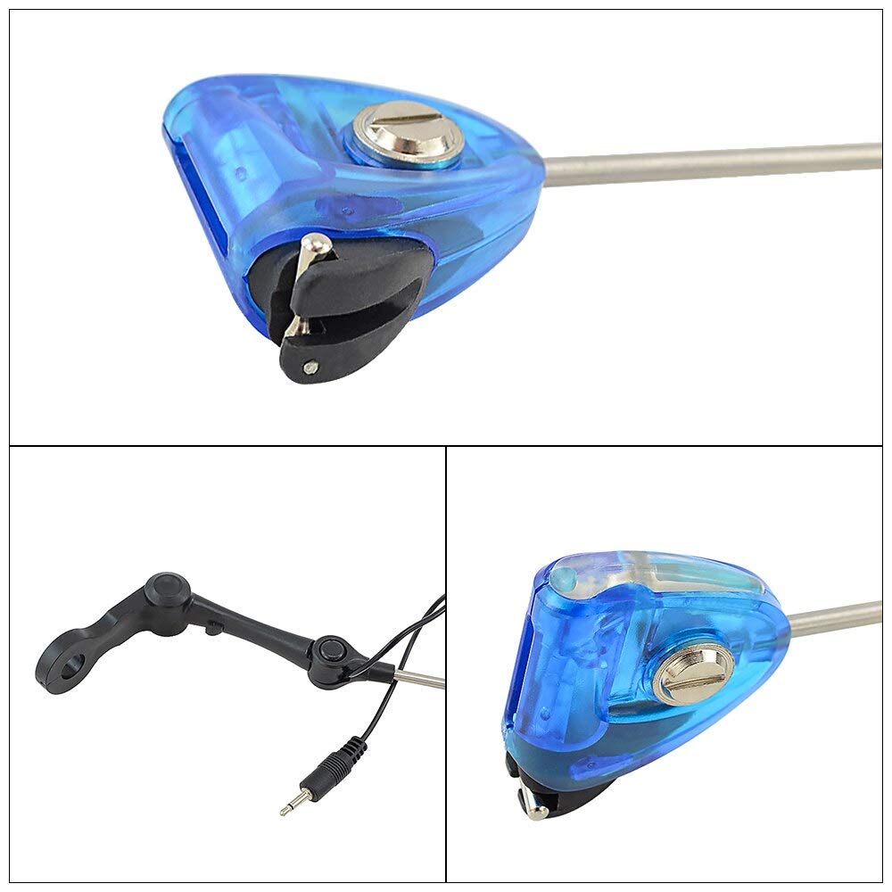 Alarme De Touche Et Swinger Hirisi – Lot De 2 Avec LED Bleue, Tonalité Et Sensibilité Réglables, Compatible 2,5 Mm, Pour Pêche De Carpe, Jour Et Nuit