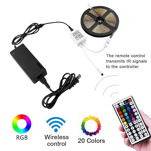 Miniatura 6 de BZONE Controlador de luz de tira LED (control remoto IR de 44 teclas)