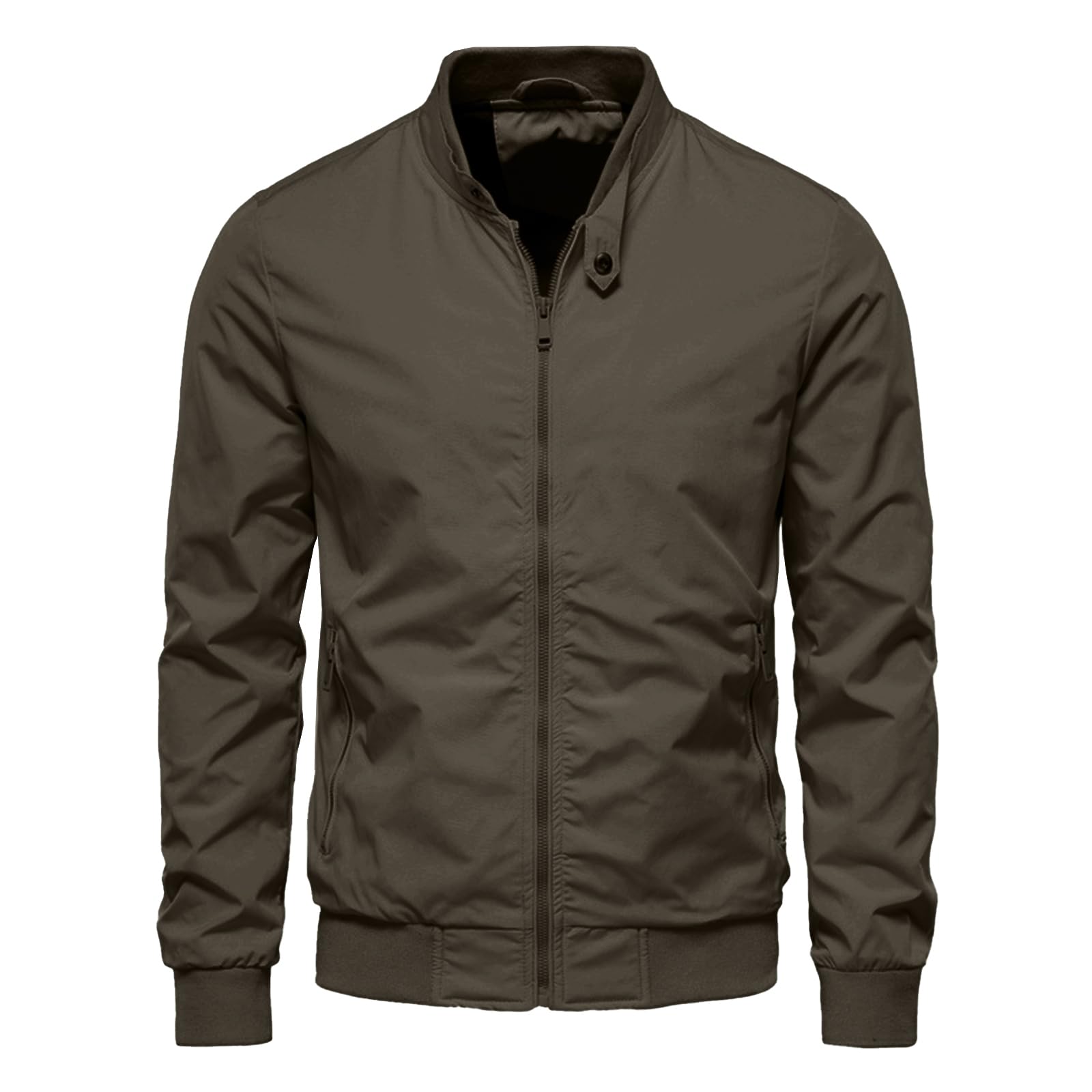 HOTIAN Herren Jacke Leichte Windbreaker Bomberjacke mit Stehkragen Jacke Übergangsjacke Freizeit jacke mit Reißverschlusstaschen