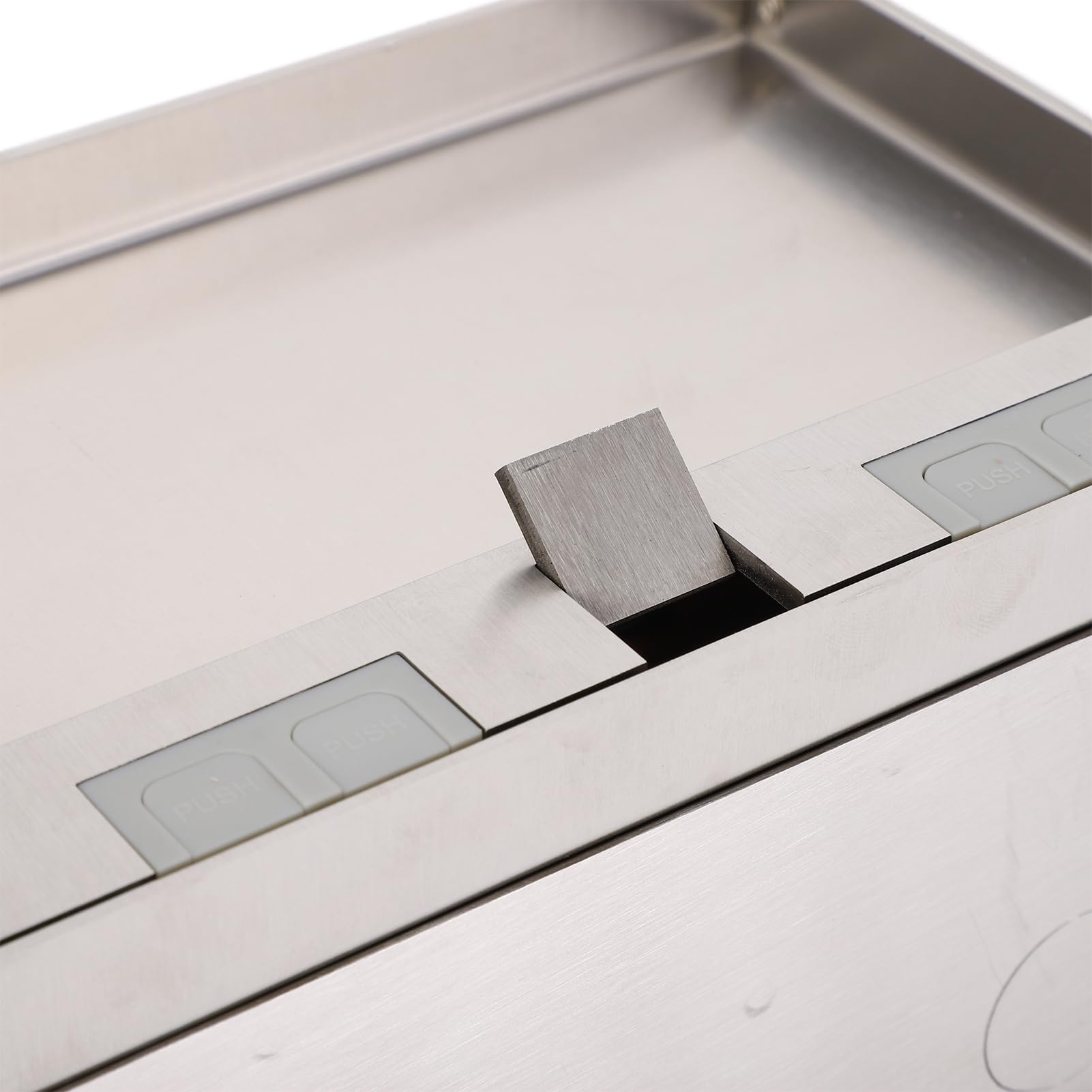 Presa Incasso a Pavimento, Scatola di Derivazione Elettrica in Acciaio Inossidabile, AC250V 4000W 3 porte 16A per Casa, Hotel, Scuola