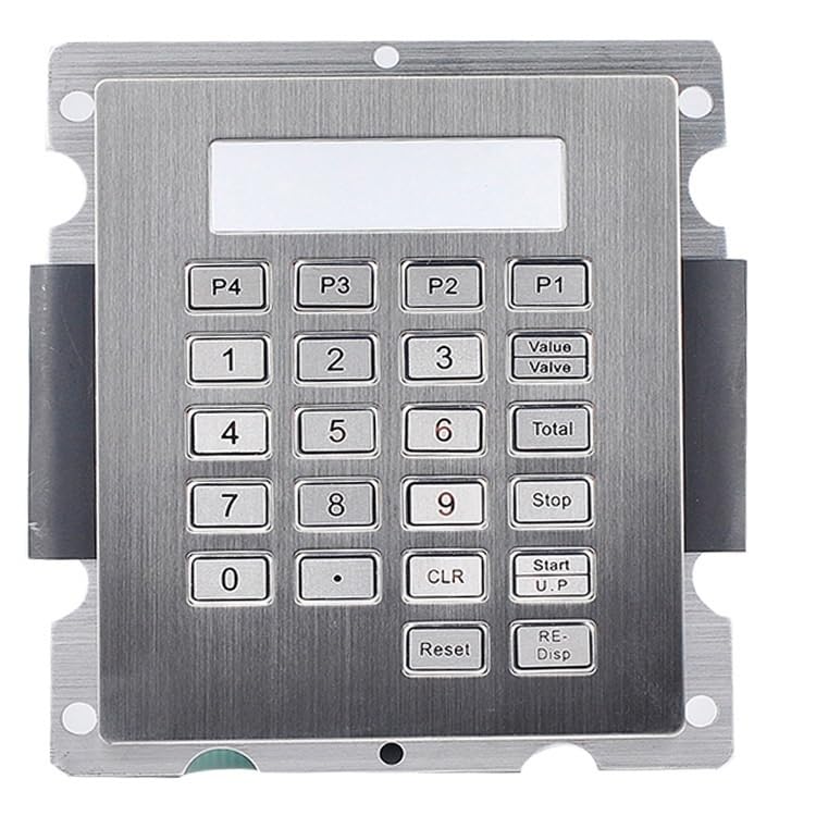 Genérico Terminal de autoservicio de 22 Teclas Teclado metálico Teclado numérico y Teclas metálicas Resistentes al Agua y al Polvo(USB)