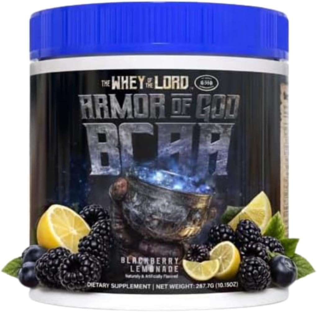 Armor of God BCAA Amino Acid Recovery Supplement, Muscle Repair, Endurance, Hydration, Workout Support (BlackBerry Lemonade)