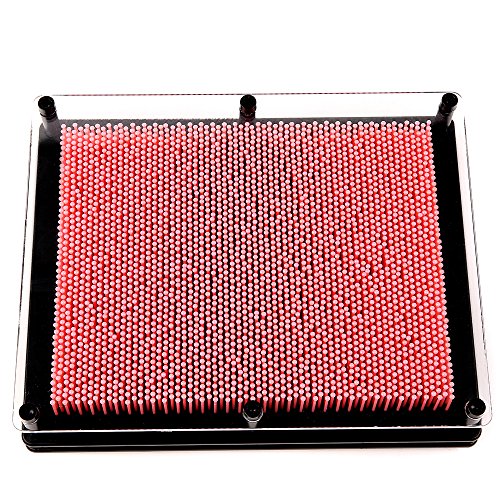 E-Firstfeeling 3D Pin Art Toy Extra Large 10" X 8" Pin Art Board Pin Impression Sculpture Toy For Kids Adults Hand Mold Board Toy Gifts - Pink #TOP5