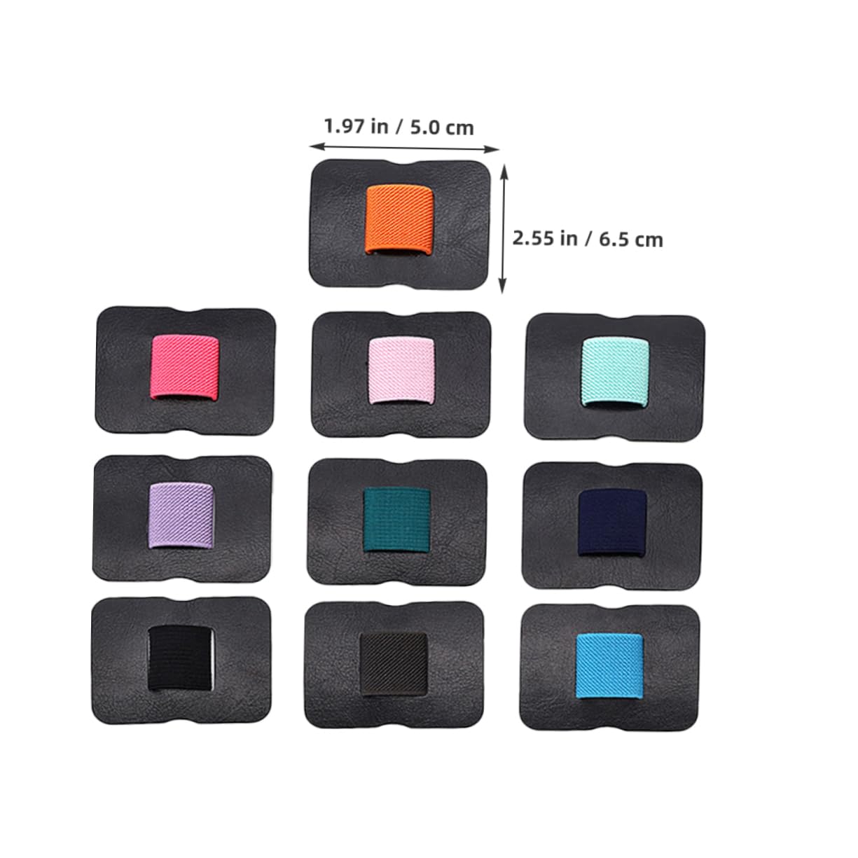 HOMSFOU 5 Sätze Elastizerbänderhalter Klebrig Modern Groß Organisation Aluminium Laptop Notizbuch Für Büro Tagebuch Stifthalter Selbstklebender Stifthalter Pu 10 Stück * 5