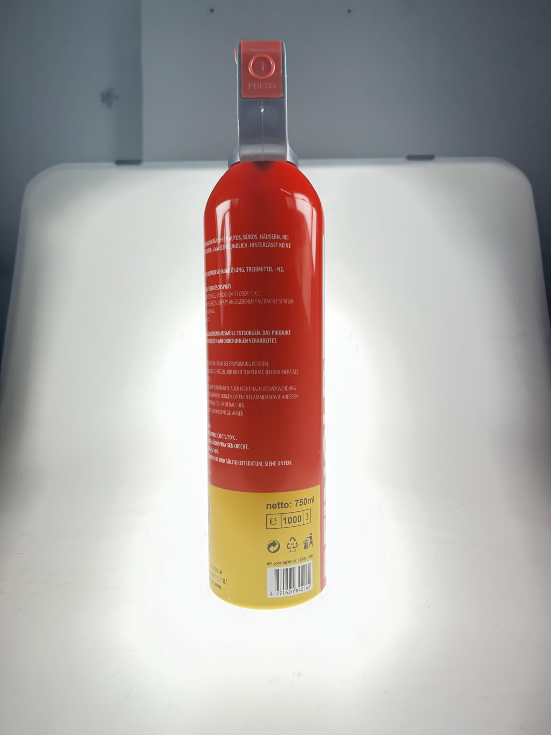 Xenotec Feuerlöscher - Löschspray 2x750 ml - Feuerlöscher Auto - Küche, Haushalt, Auto Feuerlöscher Schaum - Schaumlöscher - Co2 Feuerlöscher - Kompakter Feuerlöscher für unterwegs