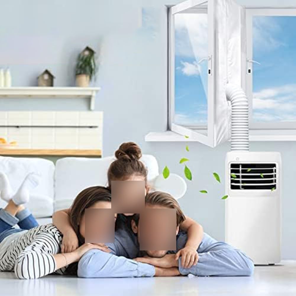 Kit di guarnizioni per condizionatore d'aria portatile, panno isolante da 500 cm, per battente per finestre, striscia di tenuta CA lavabile per bloccare l'aria calda e migliorare l'energia