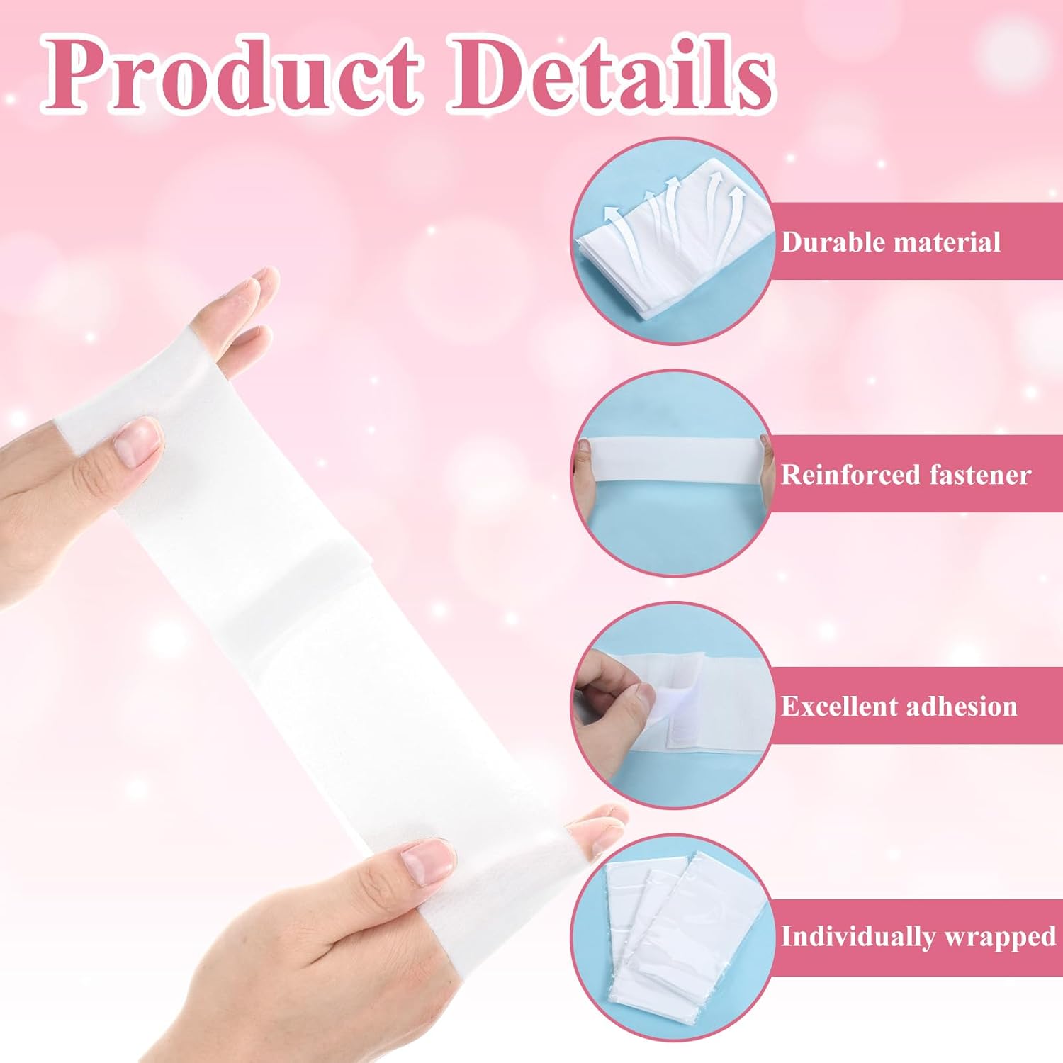 200 Pieces Disposable Headbands for Spa, Non-woven Fabric Spa Headband Stretch Disposable Skincare Facials Headbands Facial for Women Makeup Esthetician Supplies - Image 3