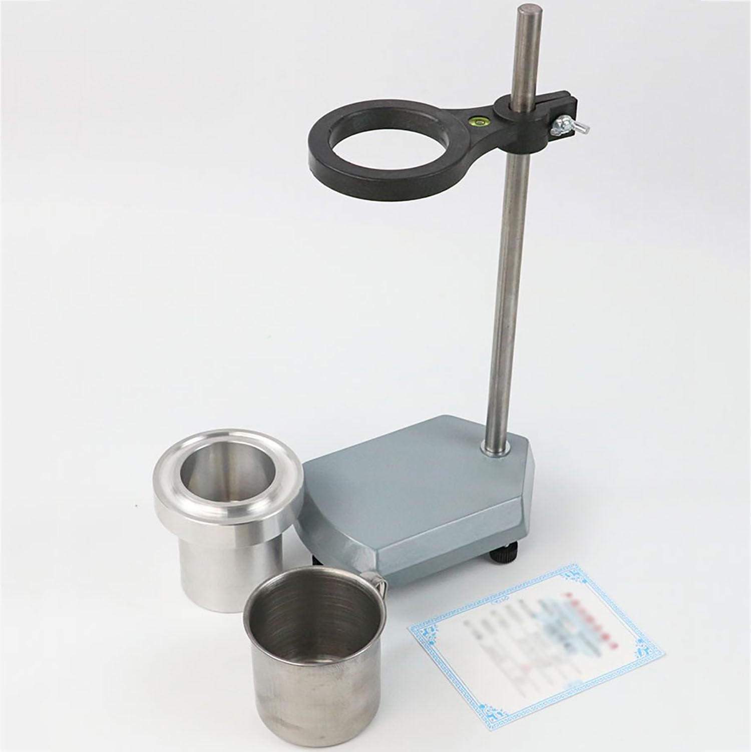 Wiskozymetr laboratoryjny, wiskozymetr lepkości z uchwytem, pojemność 100 ml, zakres pomiarowy 49-220 (cst), kubek prędkości przepływu farby biurkowej, do farby, atramentu, barwnika