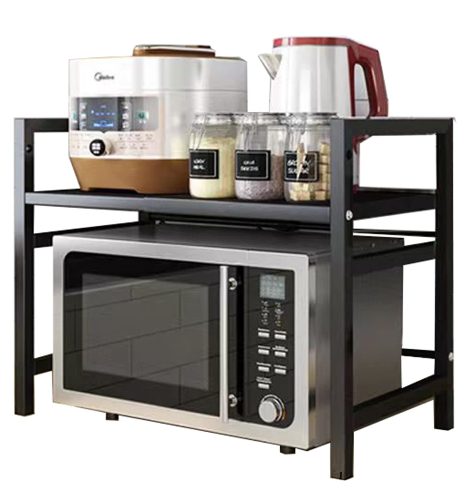 キッチンラック 奥42幅50高170 耐荷90kg 多用途調節付 Amazon.co.jp: QD-WST レンジ上ラック スチールラック 幅（42