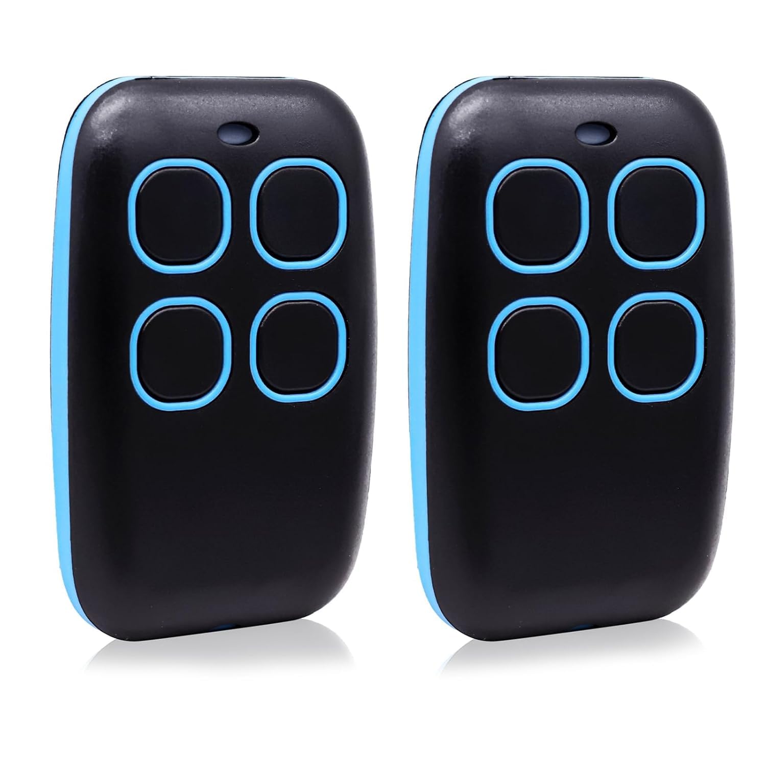 2 Pack Garage Door Remote Fob, Universal Garage Door Remote Multi Frequency with 4 Buttons for Cloning Electric Windows, Doors, Electric Cars & More, Compatible with Full Frequency Range (Blue)
