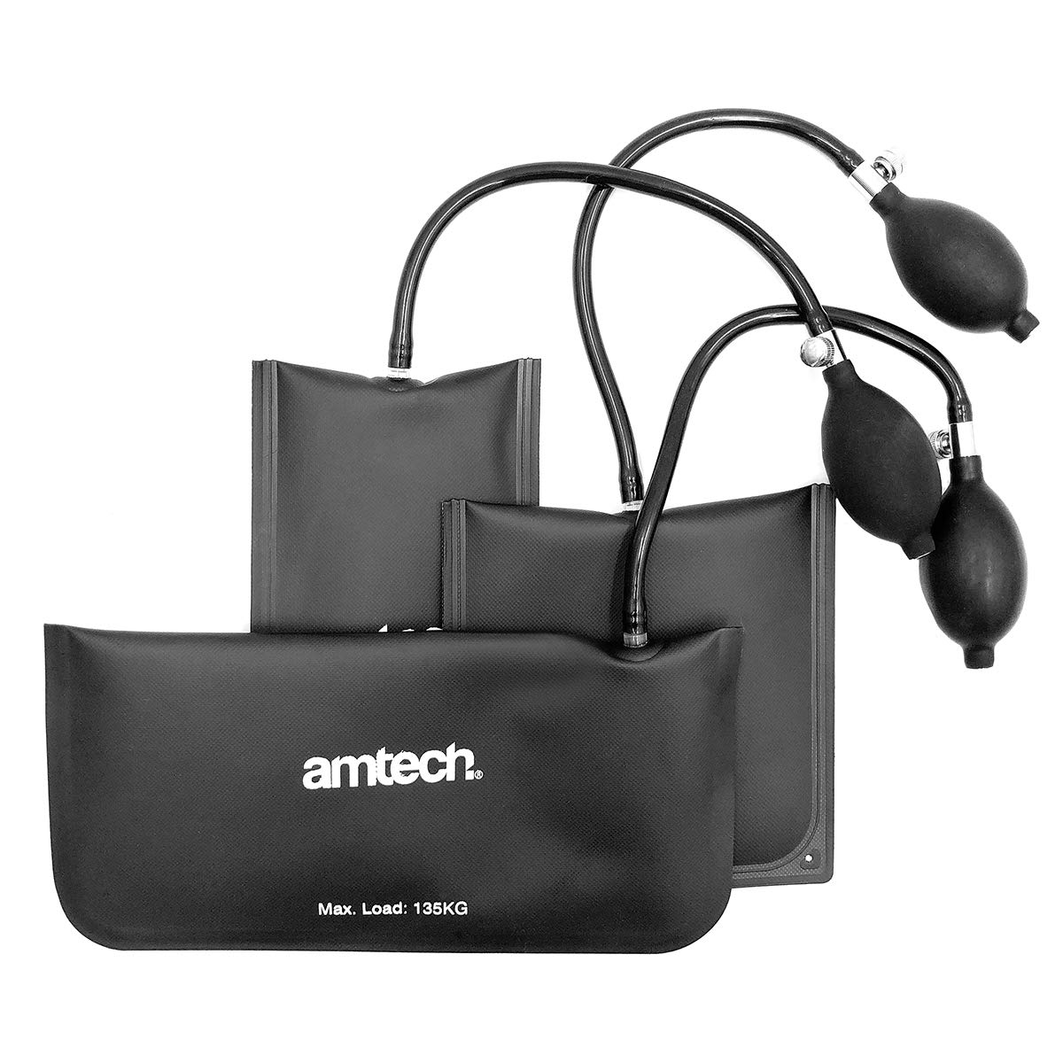 Amtech J1820 3 Bolsas de Aire para elevación, nivelación, Uso doméstico y automático, Capacidad de Carga máxima de 135 kg.
