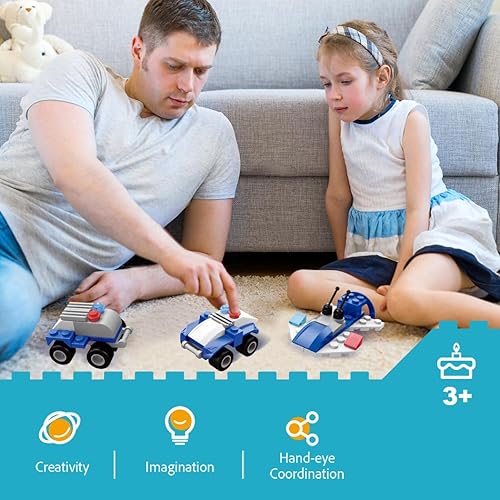 Miniatura 8 de Etarnfly 1000PCS Building Blocks, Classic Building Blocks with Police Vehicle Series - Mix Colors Bulks Building Sets for Boys and Girls, Compatible