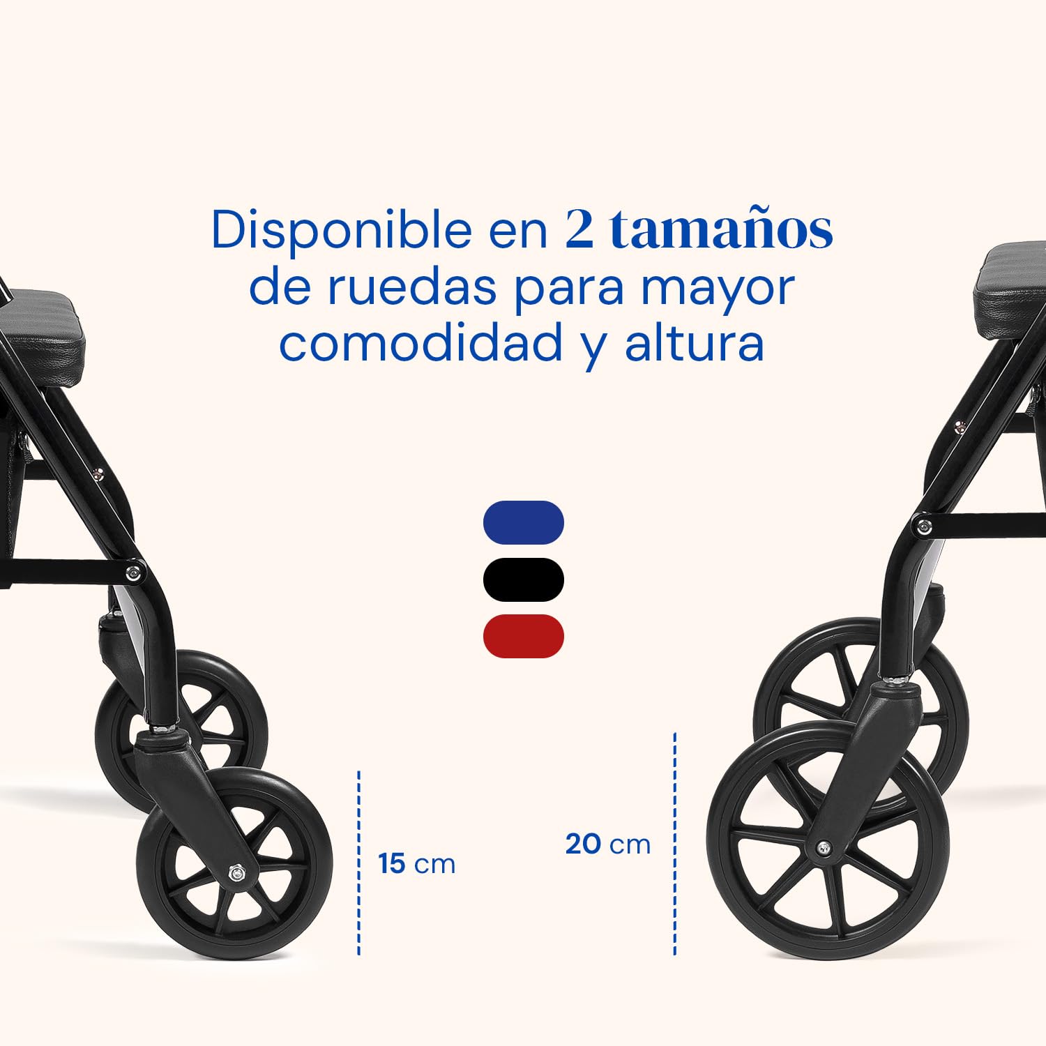 Geriafy Andador Plegable con Asiento y Respaldo Lambda Max Rollator 4 Ruedas XL 20 cm Cesto Frenos Manetas Caminador Ligero Regulable Altura Negro