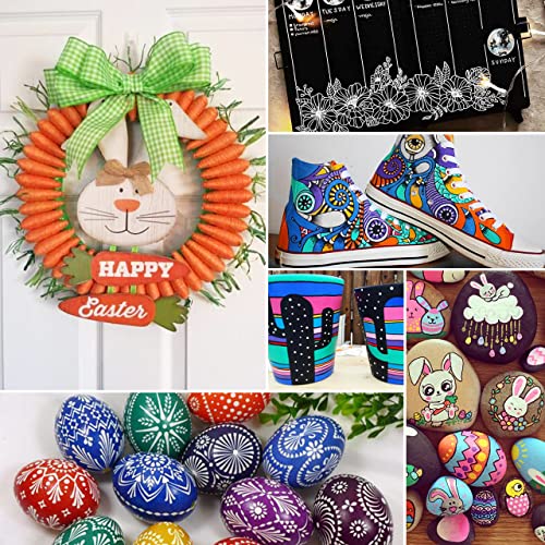 Emooqi White Paint Pens, 6 Pack 0.7Mm Acrylic White Marker For Christmas Decoration, Rock, Wood, Ceramic, Metallic, Paper, Drawing, Water-Based Extra Fine Point, Ideal For Artist & Students. #TOP4