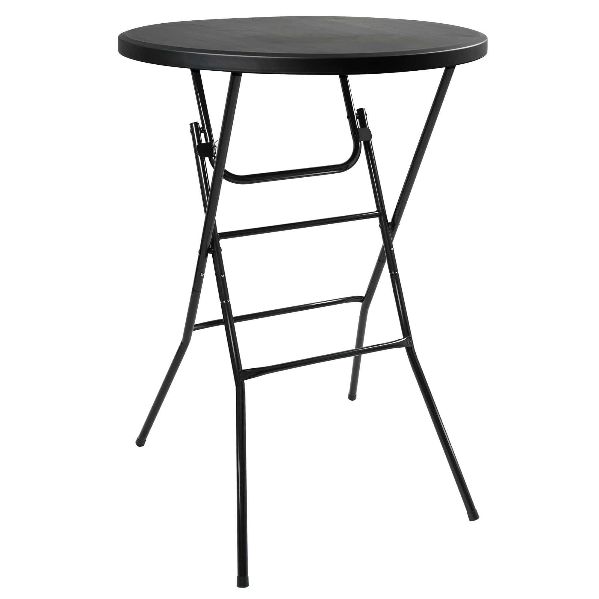 - Folding Round Table, 32in Cocktail Table, High Top Table with Removable Legs, Foldable Bar Tables, Pub Tables for Weddings, Parties,Patio, Business Events (Black, 32" Round - Set of 1)