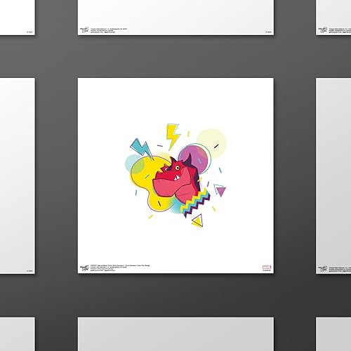 Miniatura 2 de Trends International Gallery Pops Marvel Moon Girl and Devil Dinosaur - Arte de pared con insignia pop de dinosaurio diablo, versión sin marco, 12 x