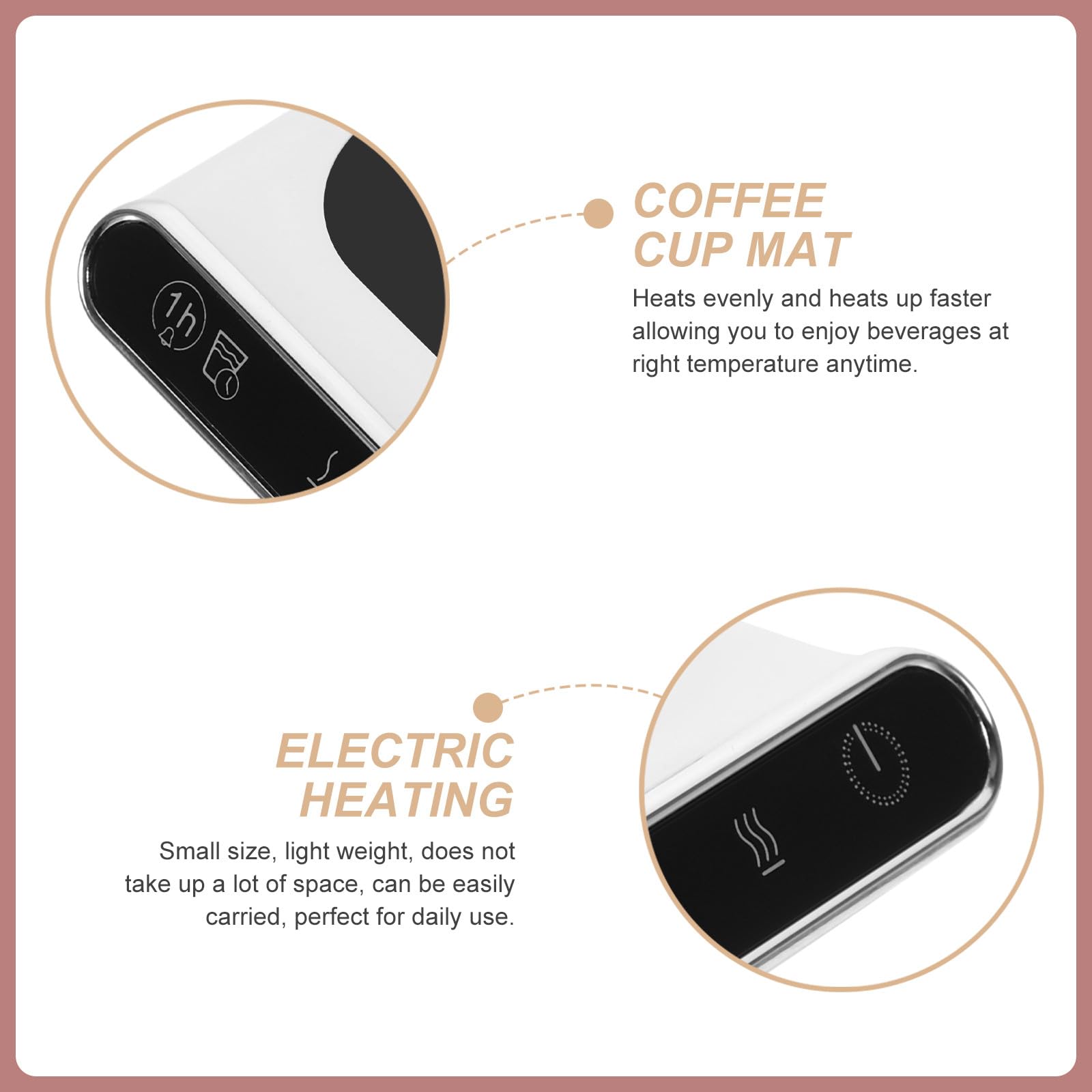 Didiseaon Calentador de Tazas Eléctrico 3 Niveles de Temperatura, Posavasos USB Reutilizable para Café, Té y Leche, Ahorro Energético, Adecuado para Oficina y Uso Doméstico