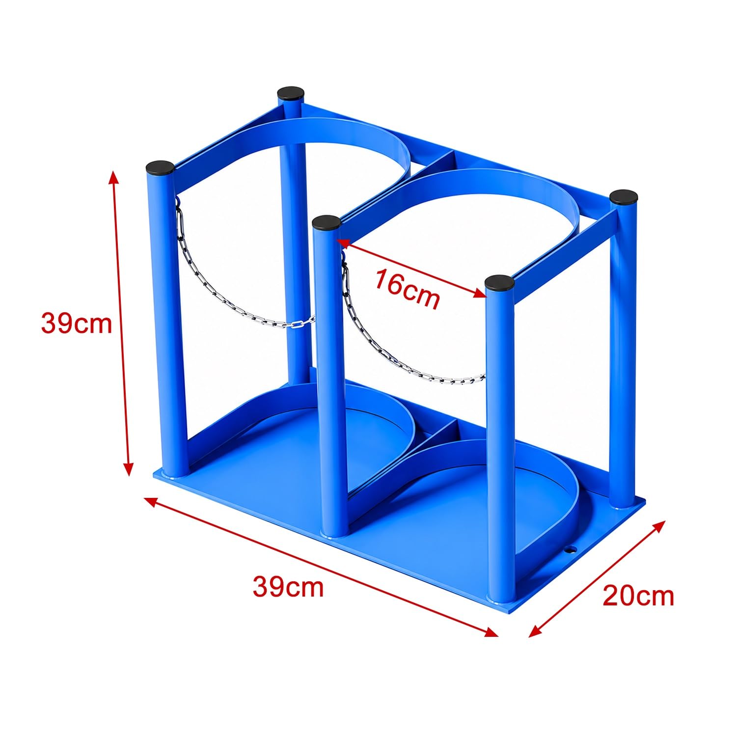 Genérico Soporte para Tanque de oxígeno, Estante de Acero Resistente para Cilindros con Cadena de Seguridad, Compatible con Tanques de 4L/5L, Soporte de Almacenamiento para Uso médico, de l
