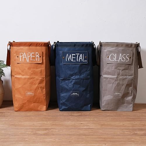 Miniatura 7 de Belle Menage Cubo de reciclaje de cocina, pequeño contenedor de reciclaje para cocina interior, papelera de reciclaje de papel, cubo de reciclaje de