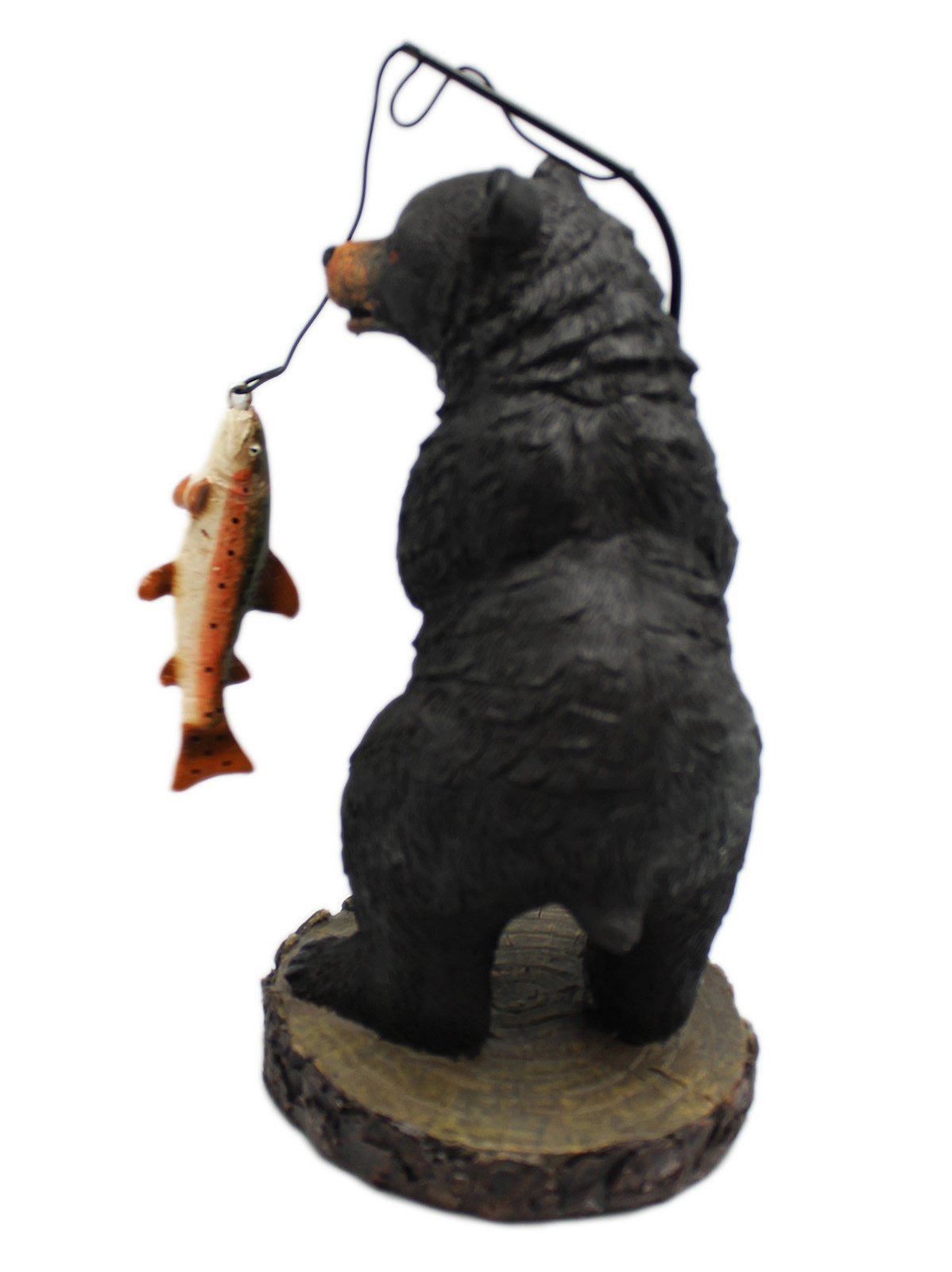 StealStreet SS-G-54267 Black Bear Fishing on Black Rock Figurine, 7